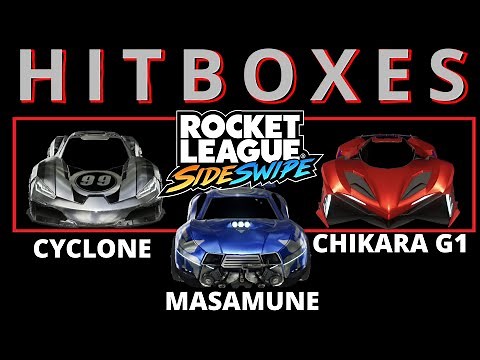 Masamune, Cyclone & Chikara G1 HITBOXES in Rocket League Sideswipe (Season 5 Car Hitboxes)