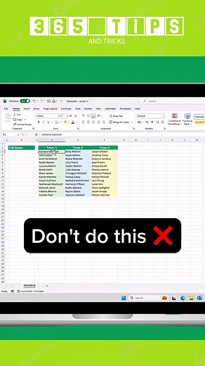 11K views · 75 reactions | Merge Columns #reelsfbviral #fbreels #reelsfb #exceltricks #learnexcel #tipsandtricks #exceltips #tutorial | 365 Tips & Tricks | Facebook