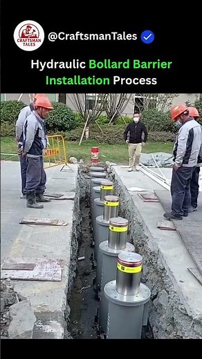 🔒 Hydraulic Bollard Barrier Installation Process 😳