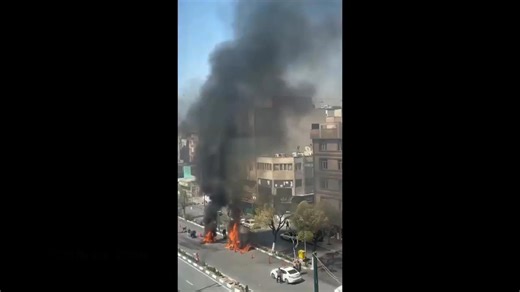 Aftermath of strike on checkpoint in Tehran as Israel continues attacks
