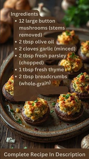 Garlic Herb Mushroom Cups Recipe by What Shall I Cook