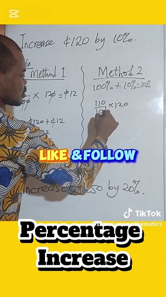 Percentage Increase #SameSameMathematics #percentage