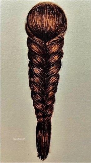 Realistic Braided Hair Drawing – Step-by-Step! #drawing #tutorial #anime