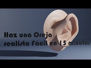 Como hacer una oreja realista fácilmente en 15 minutos en Blender 2.83