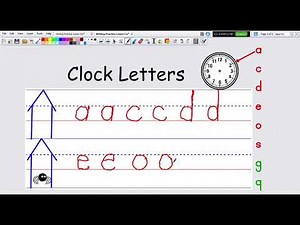 Kindergarten Writing Practice Lower Case Clock Letters