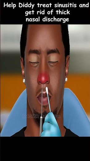 Treating Diddy's sinusitis and getting rid of thick nasal discharge #asmr #asmranimation
