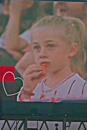 Adorable Kiss Cam Kids Moment with Tongue Kissing Child