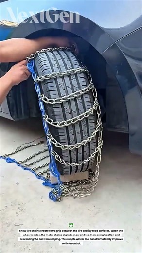 This Simple Tire Chain Trick Could Save Your Car in Snow! Winter Drivers Must Know!