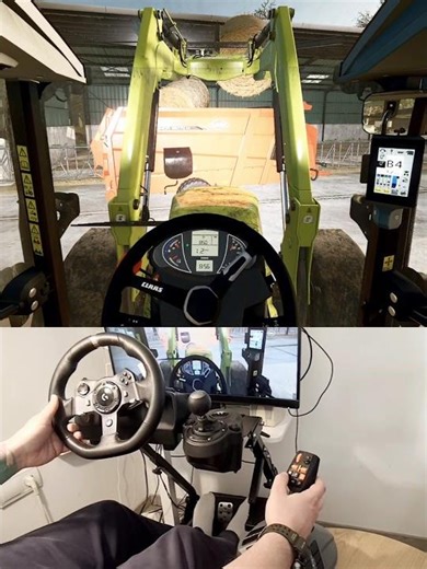 Claas Arion 430 Panoramic loading bales Thrustmaster Farmstick Steering Wheel #dkgc #fs25 #claas