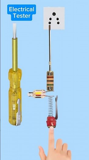 👨‍🔧 Electrical Tester Pen Explained 🔍 | Inside Circuit + Working Demo ⚡💡 #shorts #viral