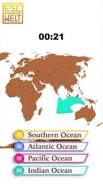 🌊🤿 Name the Ocean | Can you identify it on the map?