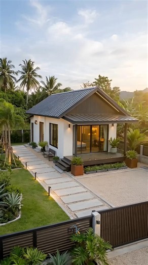 แบบบ้านชั้นเดียว หน้าแคบทรงยาวลึก ดูทันสมัยพร้อมพื้นที่สวนสวยงาม | P2P_EP129 #บ้านชั้นเดียว