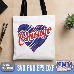 Chicago Baseball SVG Bundle - PNG, PDF Files for Cricut, Vinyl Cut & Iron-on Designs Chi - Etsy