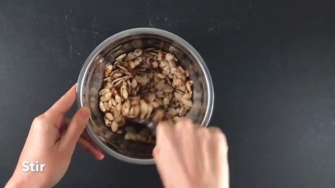 Roasted squash seeds done right