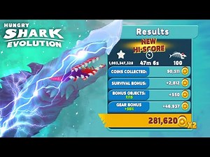 LUMINITE SHARK GOT 1 BILLION SCORE - Hungry Shark Evolution