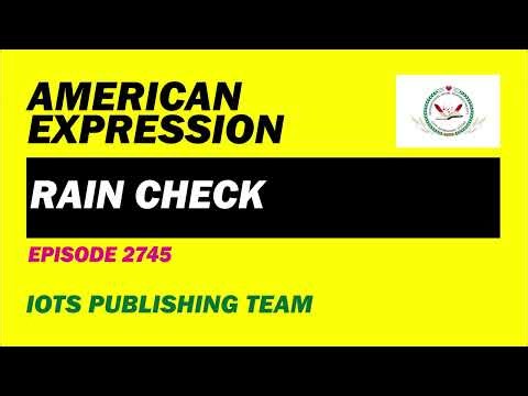 American Expression E2745 Rain check