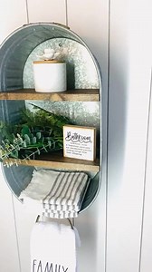 Galvanized Metal Washtub With Shelves - Bathroom Essentials Shelf - Farmhouse Bathroom Decor - Rustic Farmhouse Washtub Toiletry Shelf - Etsy