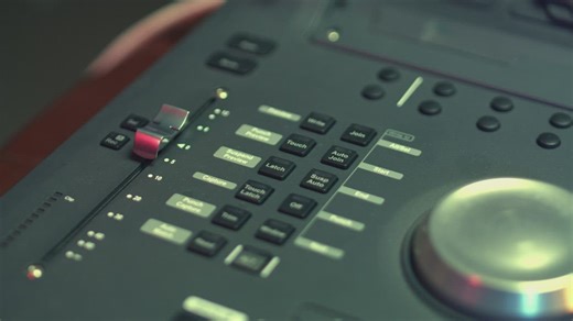 Close shot of an audio console - Free Stock Video