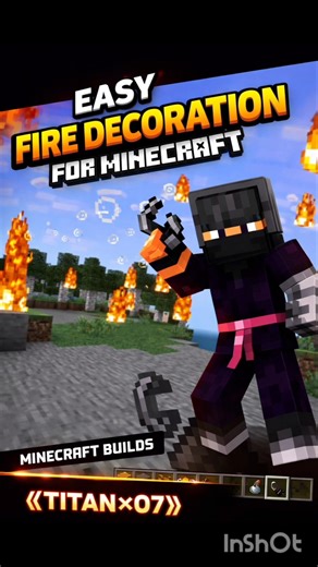 Easy Fireball Decoration in Minecraft 🔥✨