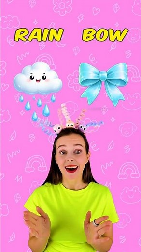 Learn Magic Words ☔️🎀 = 🌈 | Fun Compound Words Cartoon