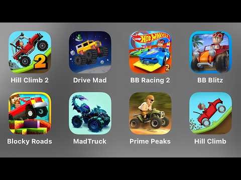 Hill Climb 2, Drive Mad, BB Racing 2, BB Blitz, Blocky Roads, MadTruck, Prime Peaks, Hill Climb