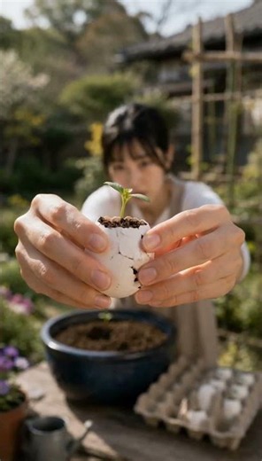 卵の殻、捨てないで🌱苗ポットになります