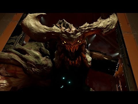 DOOM 2016 - All Boss Intros and Glory Kills