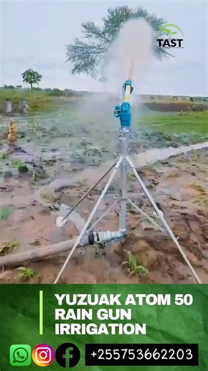 what is irrigation system? and why does it matter?_Yuzuak JET 50 Rain gun irrigation sprinklers -Tanzania- COMPLETE SET irrigation sprinkler _mashine ya kumwagilia mazao ya Shambani aina zote,majani, bustani,malisho ya mifugo ,unaweza ukaweka angle yoyote unayotaka izunguke ,inarusha maji nusu kipenyo mita 45-50,matumizi yake ya maji kwa saa ni mita za ujazo 28-82 ,nozzle zinazotumika ni aina tano ni 20mm ,22mm,24mm,28mm,28mm pressure inayohitajika 3bar Hadi 7bar ,eneo linalomwagiliwa ni ekari 0