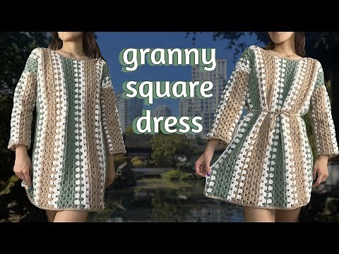 Granny Square Dress Crochet Tutorial | Taylor Swift Crochet Dress