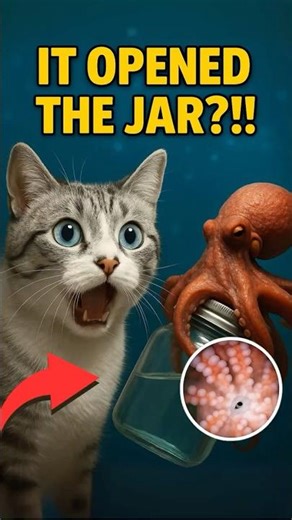 Caught on Camera: Octopus Escapes Tank Like a Genius 🧠🐙 #Shorts