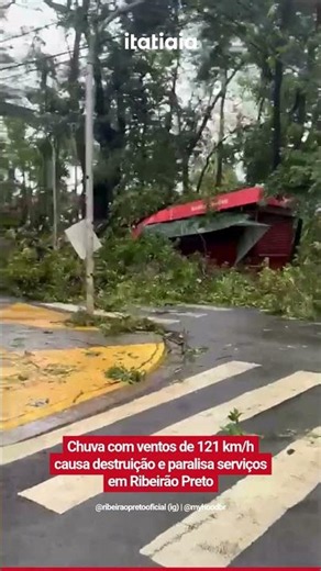 RAIN WITH 121 km/h WINDS CAUSES DESTRUCTION AND PARALYZES SERVICES IN RIBEIRÃO PRETO