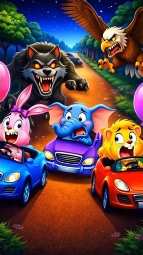 Scary Wolf Chasing Animals 😱🐺 | #funny #Shorts