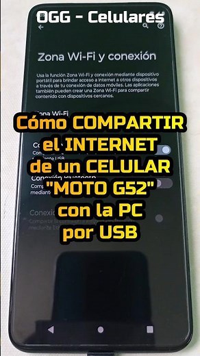 How to share your Moto G52's internet connection with your PC via USB - #motog52 #motorola #shorts