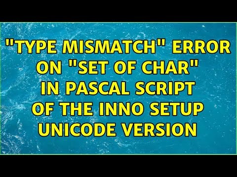 "Type mismatch" error on "set of char" in Pascal Script of the Inno Setup Unicode version