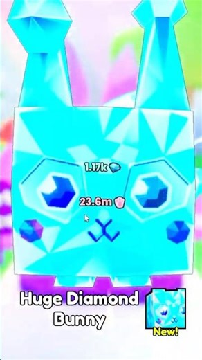 Hatching 2 Huge Diamond Bunny in Pet Sim 99 #petsim99 #roblox