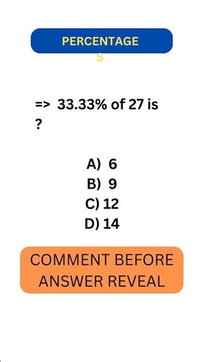can you solve this percentage problem #education #upsc #bankexam #shorts #yt #sbipo #sbiclerk #math