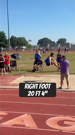 Freshman Tests Left Foot vs Right Foot Long Jump 🏆#shorts #trackandfield