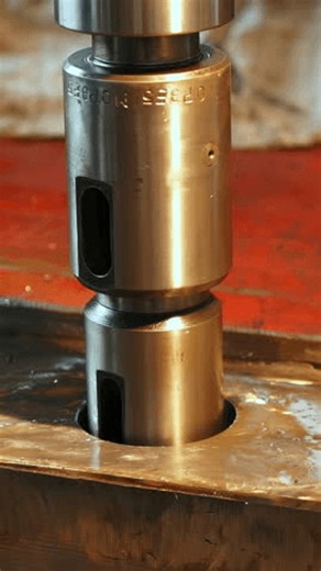 clip-3957434725-mechanic-placing-bellows-on-hydraulic-cylinder-stock