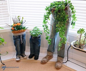 Upcycled Standing Planter