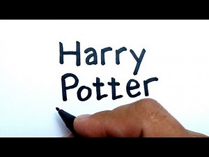 VERY EASY, How to turn words HARRY POTTER into Harry Potter cartoon for kids