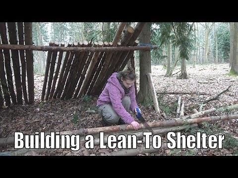 Lean To Camp Bushcraft Shelter Build | Part 1