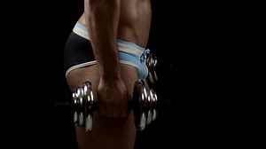 Bodybuilder with dumbbells