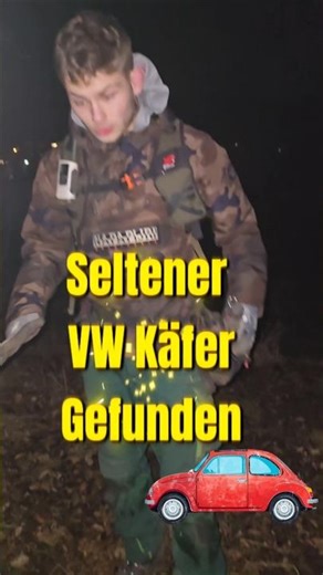 Seltwner found a VW Beetle while treasure hunting with a metal detector. 😳🚗