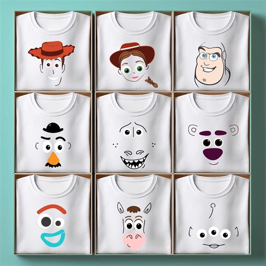 Toy Story Faces Shirts, Disney Toy Story Shirt, Disneyland Matching Shirt, Disneyworld T-shirt, Birthday Gift for Her, Christmas Shirts - Etsy