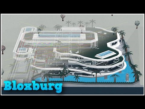 Mega Modern Mansion "Bonaventure Residence" - Exterior Speed Build + Interior Close-Ups | Bloxburg