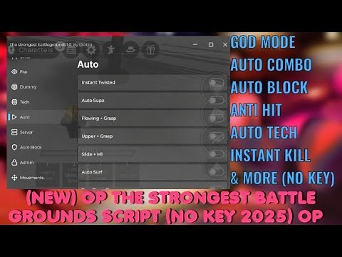 ⚔️ (NEW) OP TSB Script | GodMode, Auto Combo, Anti Hit, Auto Block, Insta Kill & More!