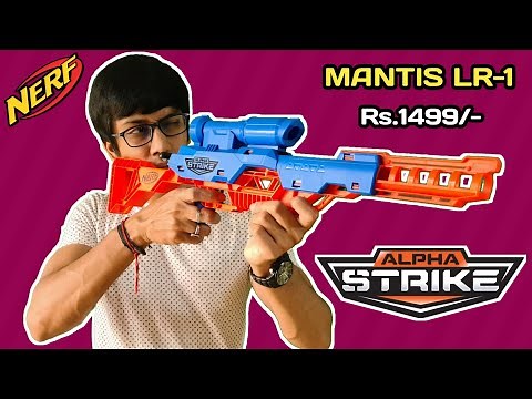 [Review] Nerf Alpha Strike Mantis LR-1 Unboxing ,Review & Firing Test | Nerf Sniper Blaster.