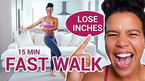 FAST Walking in 15 minutes | Fat Burning Walk at Home