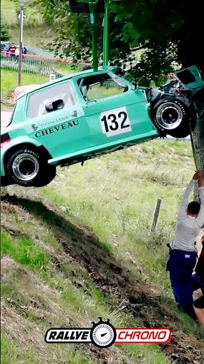 Simca Rallye 2 Hillclimb Crash - Course de côte de Dunières 2024 #automobile #hillclimb #crash