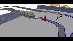 Parcel sorting within a distribution center in Simio Simulation Software - 4Sight OT Simulation Engineering Technologies